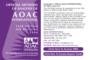 edicion del AOAC referente