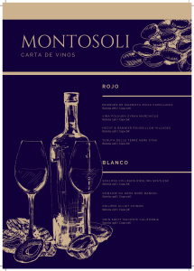 Carta de Vinos Morado Oscuro y Crema