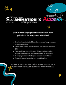 Childrens Animation Writing Program