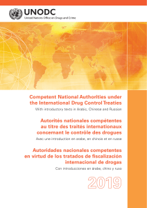 Autoridades nacionales competentes  en virtud de los tartados de fiscalizacion internacional de drogas