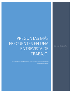 Preguntas más frecuentes en una entrevista de trabajo