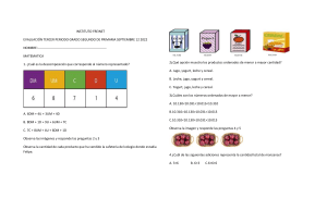 EVALUACIÓN TERCER PERIODO GRADO SEGUNDO 2022 MATEMÁTICAS NATURALES