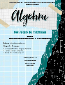 Álgebra.Portafolio de evidencias-equipo 6