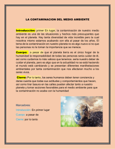 LA CONTAMINACION DEL MEDIO AMBIENTE