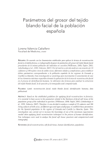 Parámetros del grosor del tejido blando facial en la pobacion española