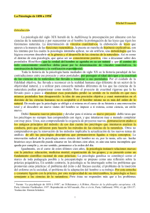 La Psicologia desde 1850 a 1950 FOUCAULT M