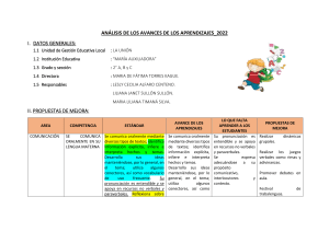 2-ANÁLISIS DE LOS AVANCES DE LOS APRENDIZAJES (1)