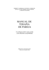 Manual Terapia Pareja - Enfoque Positivo