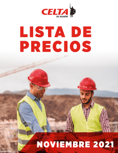 Lista de precios Celta Noviembre 2021