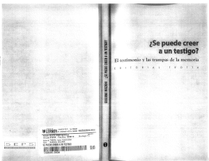 ¿Se Puede Creer a un Testigo , Giuliana Mazzoni, 2010