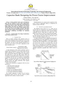 Capacitor Bank Designing for Power Facto