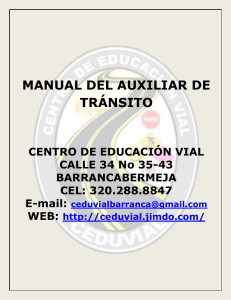 MANUAL DEL AUXILIAR DE TRÁNSITO 2016