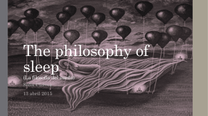The philosophy of sleep
