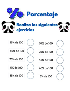 actividades porcentaje