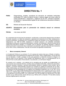 DIRECTIVA MINISTERIAL 01