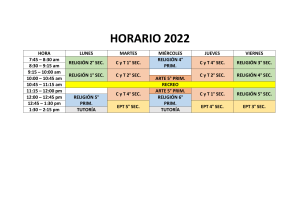 HORARIO 2022