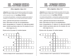 ACTIVIDADES DE LA LECCION BIBLICA EL JOVEN RICO