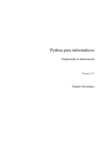 Python para informaticos Explorando la informacion