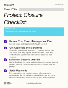 Kickoff Project Closure Checklist 93e09cea-92b6-404a-b448-8971a8c0ca2a