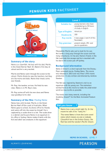 Finding Nemo Teacher Notes American English