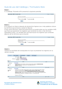 guia de uso del catalogo - formulario libre