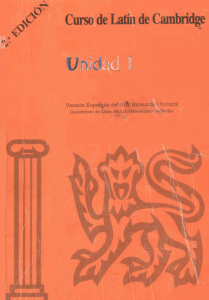 José Hernández Vizuete, Curso de latín de Cambridge. Unidad 1 (1)