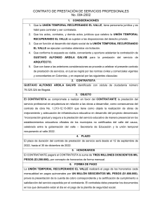 CONTRATO DE PRESTACION DE SERVICIOS MODELO