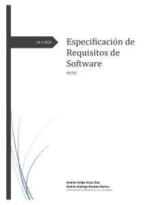 (2019) Especificación de Requisitos de Software Petic