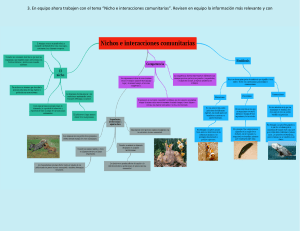 Mapa Conceptual de Nicho e interacciones comunitarias