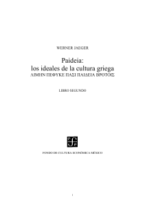 Jaeger, W 2001 Paideia - Libro II