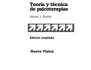 TEORIAS Y TECNICAS DE PSICOTERAPIAS