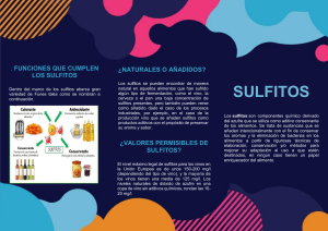 folleto de sulfitos
