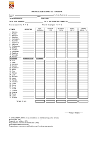 Hoja de respuestas TEPROSIF-R