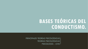BASES TEÓRICAS DEL CONDUCTISMO II