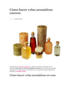 -  Como hacer velas aromaticas