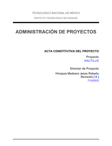 Acta Constitutiva de Proyecto - Formato