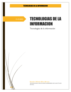 TECNOLOGIAS DE LA INFORMACION