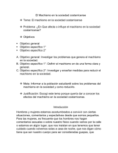 El Machismo en la sociedad costarricense