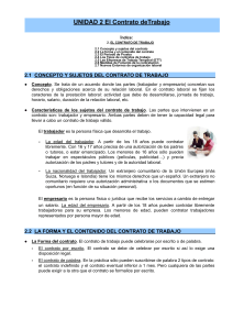 Tema 2 El Contrato de Trabajo