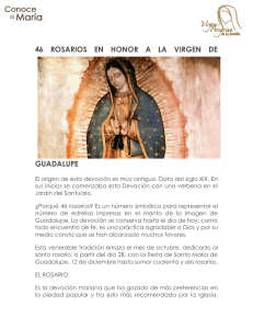 46 ROSARIOS EN HONOR A LA VIRGEN DE GUADALUPE