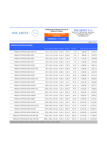 SOLARTEC Catálogo de Productos Precios Publico 3-7-2020