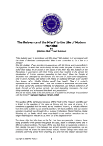 02 The Relevance of the Mikra to the Life of Modern Mankind