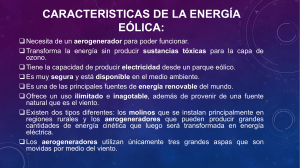 CARACTERISTICAS DE LA ENERGÍA EÓLICA