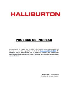 PRUEBAS DE INGRESO HALLIBURTON RESUELTA.