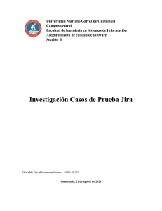 Investigación Casos de Prueba Jira