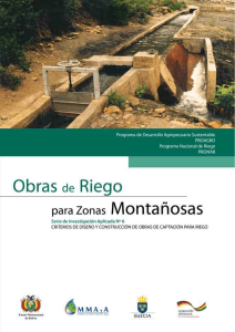 Texto Obras de Riego para zonas montañosas