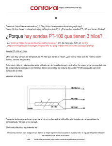 PORQUE UNA PT100 CON TRES HILOS