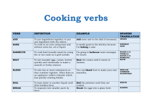 cooking verbs glossary