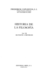 Copleston, F. (1994). Historia de la filosofía (Vol. 7). De Fichte a Nietzsche. Editorial Ariel