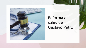 Reforma a la salud de Gustavo Petro